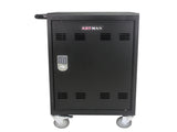 Mobile Charging Cart and Cabinet for Tablets Laptops 30-Device With Combination Lock--Black W110258997