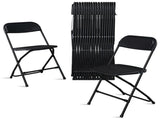 10pcs Injection Molding Classic Garden Plastic Folding Chair Black 36671449