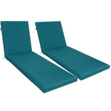 2PCS Set Outdoor Lounge Chair Cushion Replacement Patio Funiture Seat Cushion Chaise Lounge W419P194575
