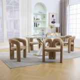 COOLMORE Contemporary Designed Velvet Fabric Upholstered Accent/Dining Chair /Barrel Side Chairs W395P224766