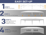 3 x 6m Two Windows Practical Waterproof Folding Tent White 60880444