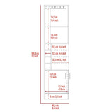 Seattle Bar Cabinet, Eight Bottle Cubbies, Two Large Open Shelves B128P176127