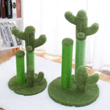 ZNTS Cat Scratching Post Cactus Cat Scratcher Featuring with 3 Scratching Poles and Interactive Dangling 48540529