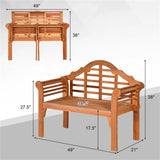 Wooden garden benches can be folded for garden patio furniture 11890346