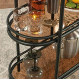 Bar Cart, Black finish B356P354498