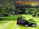 Corded Electric Lawn Dethatcher with 16-Inch Cutting Width, Wear-Resistant Wheels & Large Removable 82267826