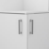 Syrah Corner Bar Cabinet, Two External Shelves White B070102687