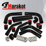 2.5 Inch 8pcs Universal Aluminum Tube Set 457MM Black 60937231