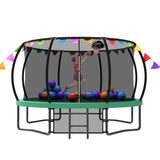 12FT Kids Trampoline with Safety Enclosure Net & Ladder and flag parts ,Outdoor W1163P234179
