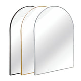 30x40 Inch Silver Metal Framed Arched Bathrrom Mirror for Wall. W2203P310337