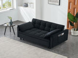 Modern velvet sofa, sofa pull-out bed, small love seat casual sofa with back, with pillow, pockets, 49433073