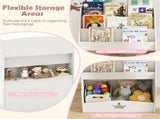 Kids 3-Tier Bookshelf & Toy Storage - Open Compartment Hidden Back Space, 24.5"x14"x31.5" 12287368