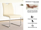 Modern PU dining chair living room chair upholstered chair, electroplated metal legs design, W210P164982