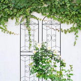 2 Pack Metal Garden Trellis 86.7" x 19.7" Rustproof Trellis for Climbing Plants Outdoor Flower W1586P268070