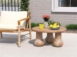 24" Round Mahogany Accent Table - Solid Wood, 110lbs Capacity, Indoor/Outdoor Use, Natural 66216560