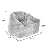 Bean Bag Chair, Bean Bag Sofa Chair with Armrests Stuffed High-Density Foam, Lazy Sofa Comfy Chairs W2200P313807