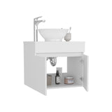 Vessel Sink Vanity Manchester, Two Drawers and Open Shelf, White B200P313681