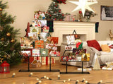 2 Pack Sturdy Metal Xmas Card Holder - Tree Shape, 1521 Clips, 2 Stands , Black, 47878110