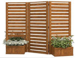 62.5" x 19" x 66" 4 Elevated Planter Boxes for Herb & Vine Mix Planting, Wooden Trellis Bed 07122342