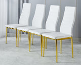 chair set of 4,GOLDEN COLOR LEG,WHITE SEAT W234P241305