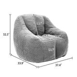 Bean Bag Chair with Filler, Bean Bag Sofa with Tufted Soft Stuffed Filling, Fluffy and Lazy Sofa, 16430387