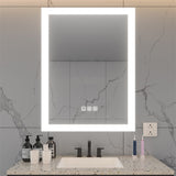 Bright LED Bathroom Mirror 32" x 24" Front Side Light, 5 Mins Defog, Full HD Reflected, 3 Colors T3177P296169