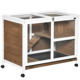 ZNTS Pet cage /Wood Rabbit Hutch （Prohibited by WalMart） 71776001