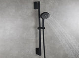 Stainless Steel Shower Set with Lengthened Shower Sliding Bar for Bathroom Black 87429542