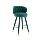 COOLMORE Counter Height Bar Stools Set 2 for Kitchen Counter Solid Wood Legs with a fixed height W1539111148