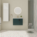 28 Inch Bathroom Vanity with Ceramic Sink, For Small Bathroom, Bathroom Vanity with Soft Close Door W999P146023
