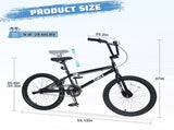 Freestyle Kids Bike 20 Inch Single Speed Children's Bicycle for Boys Girls Age 7 Years W1019P289650