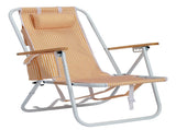 4-Position Adjustable Backpack Beach Chair, Foldable Rustproof Aluminum Frame Lounge Chair with 86485708