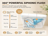 Smart Toilet With Bidet Built In, One-piece Bidet Toilet Auto Flush, Auto Open/Close,Heated W3598P508851