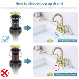 Bathroom Faucet 2-Handle Brushed Gold with 360 Degree Rotating Spout, Crescent Moon Style 4-inch T3177P277486