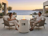 26" Propane Fire Pit, Outdoor Gas Patio Fire Pit 40,000 BTU, Cylindrical Concrete Fire Pit with W5727P465776