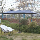 14.8 Ft Double Sided Outdoor Umbrella Rectangular Large with Crank W640140332