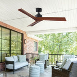 52" Black Lowe Profile Ceiling Fan without Light W1367P270462