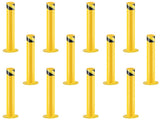 Safety Bollard Post, 36 Inch Height Steel Bollards, 3.5 Inch Diameter Parking Bollard, Yellow Powder 35951393
