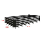 ZNTS Raised Garden Bed Outdoor, 6×3×1ft , Metal Raised Rectangle Planter Beds for Plants, Vegetables, and 48218815