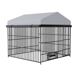 Large Dog Kennel Outdoor Pet Pens Dogs Run Enclosure Animal Hutch Metal Coop Fence with Roof W1820P321938
