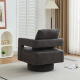 29.13" W Square Swivel Accent Chair, Modern Rotating Arm Chair with Open Back,360 Degree Rotation, W1852P211992
