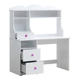 White 2-Drawer Writing Desk B062P189249