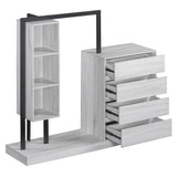 ZNTS Wardrobe with 4 Drawers and 3 Shelves,White N820P196888K