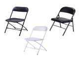 4pcs Elegant Foldable Iron & PVC Chairs for Convention & Exhibition Black 33457557