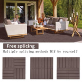 Plastic Interlocking Deck Tiles, 11.8"x11.8", Patio Flooring Outdoor Waterproof All W2882P204562