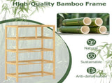 Bamboo 5-Drawer Storage Dresser with Anti-Tipping Kit for Bedroom Closet Living Room 62925610