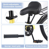 Single Speed Bicycles 26"Inch,Steel Frame, Wide Wheels for Stability, Rear Coaster Brakes,Multiple W1019P163415