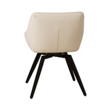 A set of 2 dining chairs, medieval modern kitchen dining chair, PU decorative chairs with black 07648211