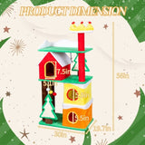 56in Christmas Themed Plush Cat Tree, Multi-level Cat Tower with Cat Condos, Top Crown Perch, Sisal 34481126