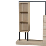 ZNTS Wardrobe with 4 Drawers and 3 Shelves,Natural N820P196888N